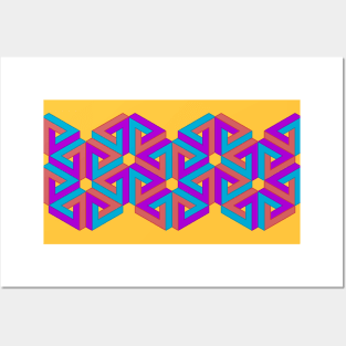 Optical Illusion Triangles Posters and Art